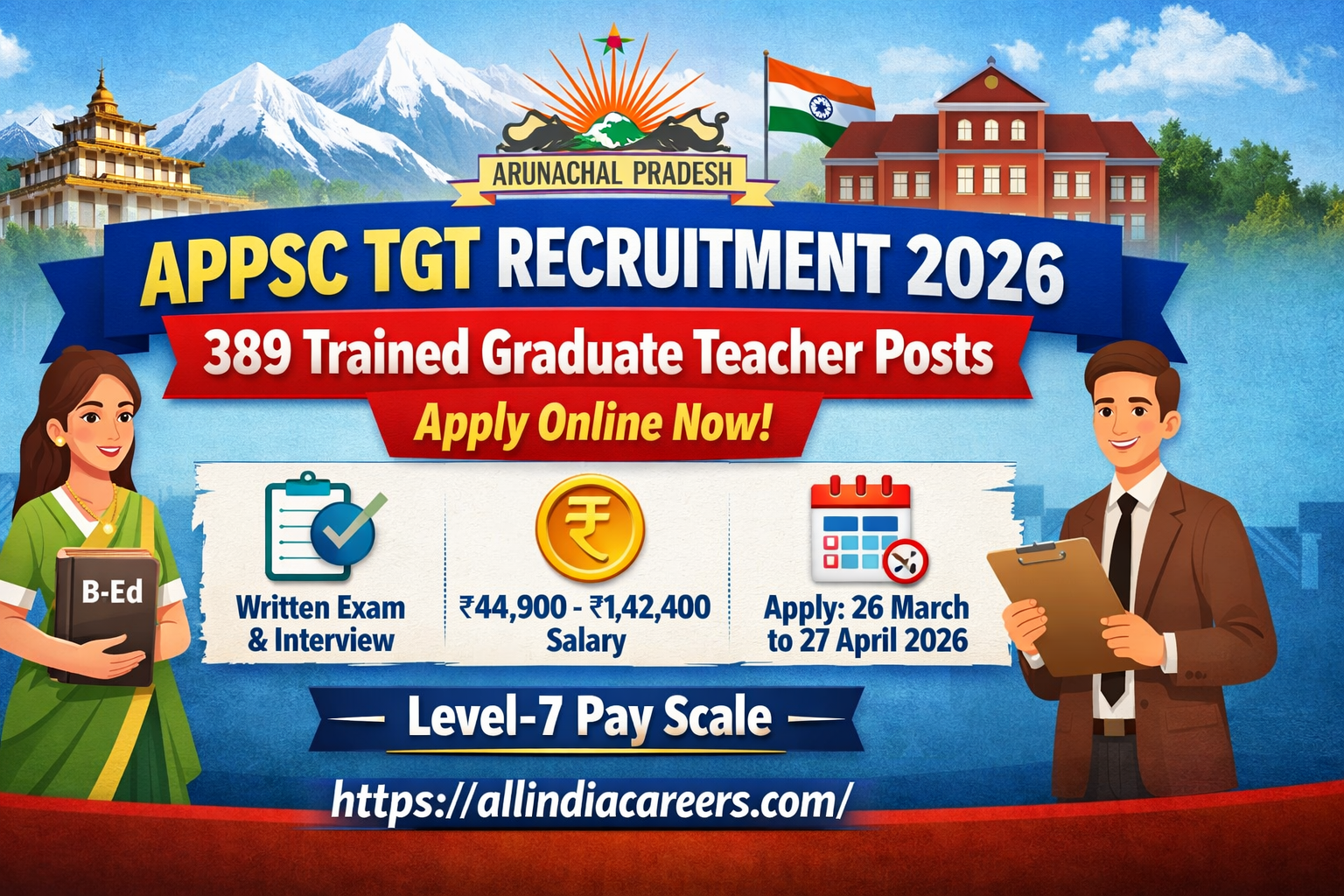 Read more about the article APPSC TGT Recruitment 2026 Notification Out – Apply Online for 389 Trained Graduate Teacher Posts