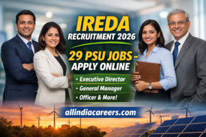 Read more about the article IREDA Recruitment 2026: Apply Online for 29 Executive Director, Manager & Officer Posts – Complete Guide