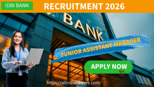 Read more about the article IDBI Bank Junior Assistant Manager (JAM) Recruitment 2026: Apply Online for 1100 Posts – Short Notice Released