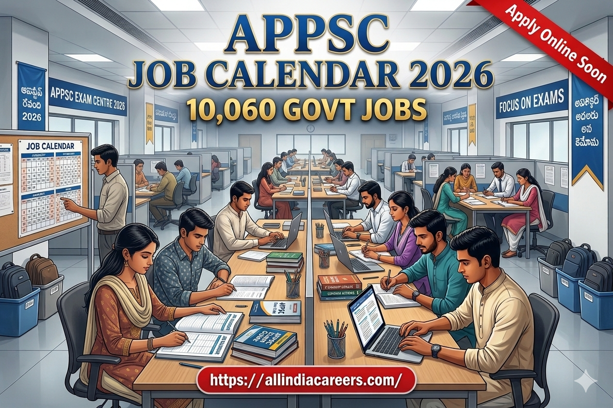 Read more about the article APPSC Job Calendar 2026 Out: 10,060 Vacancies, Notification Dates, Exam Schedule and Complete Details